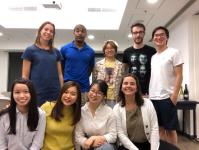 Silvia (first row, first from right) and the other participants of the last Toastmasters Club Taster Session in Term 2, 2018–19